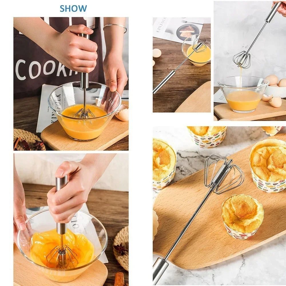 JJYY Manual Pressure Semi-Automatic Rotary Blender Coffee Egg Milk Mixing Tool Handheld Baking Cooking Kitchen Tools