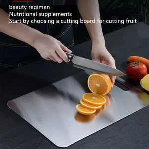 Nature's Bounty Stainless Steel Cutting Board