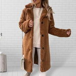 Autumn Long Winter Coat Woman Flannel Coat Women Warm Ladies Fur Teddy Jacket Female Plush Teddy Coat Oversize Outwear