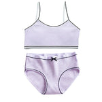 Verbena Buds Cotton Girls Bra & Panty Set