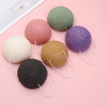 1PC Natural Fiber Material Face Wash Cleaning Sponge Face Wash Puff Konjac Cleaning Sponge Facial Cleansing Exfoliator