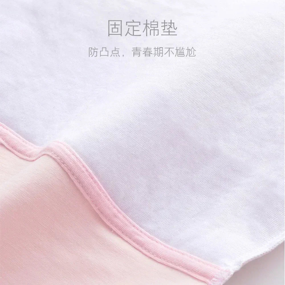 Girls Underwear Kids Cotton Tops 2024 Children's Sleeveless Solid Color Camisoles Breathable Undershirts Teenagers Tank Top