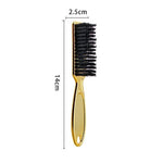 Professional Soft Boar Bristle Wood Beard Brush Hairdresser Shaving Brush Comb Men Mustache Comb Kit With Gift Bag Hair Comb Set