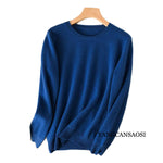 Women's Round Neck Cashmere Sweater Base Layer Underneath Sweater Sweater Women's and Winter New Style