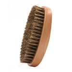 Fur Hair Brush Men Bristle Barber Accessories Professional Beard Brush Wooden Comb Boar Bristle Hairbrush Beard Styling Tools