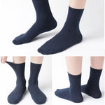 Warm Cozy 5Pcs 100% Cotton Mens Socks