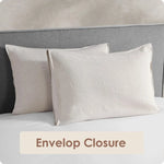 Natural Oasis 100% Linen Duvet Cover & Pillowcase Bed Set With Zipper & Ties