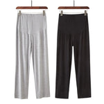 Gray Horizon Stripes Viscose Maternity Lounge Pants