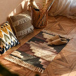 Moasic Prints Cotton and Linen Tassel Rug