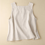 Grapevine Fields Cotton Linen Womens Tank Top