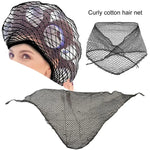 Hair Net Mesh Holes High Elasticity Multipurpose Rollers Hairnet Cotton Sleeping Triangle Crochet Hair Net for Lady