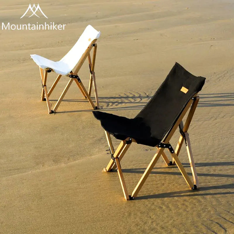 Outdoor Solid Wood Folding Chair Portable Beach Chair Camping Fishing Picnic Foldable Beech Ann Cotton Canvas Butterfly Chair