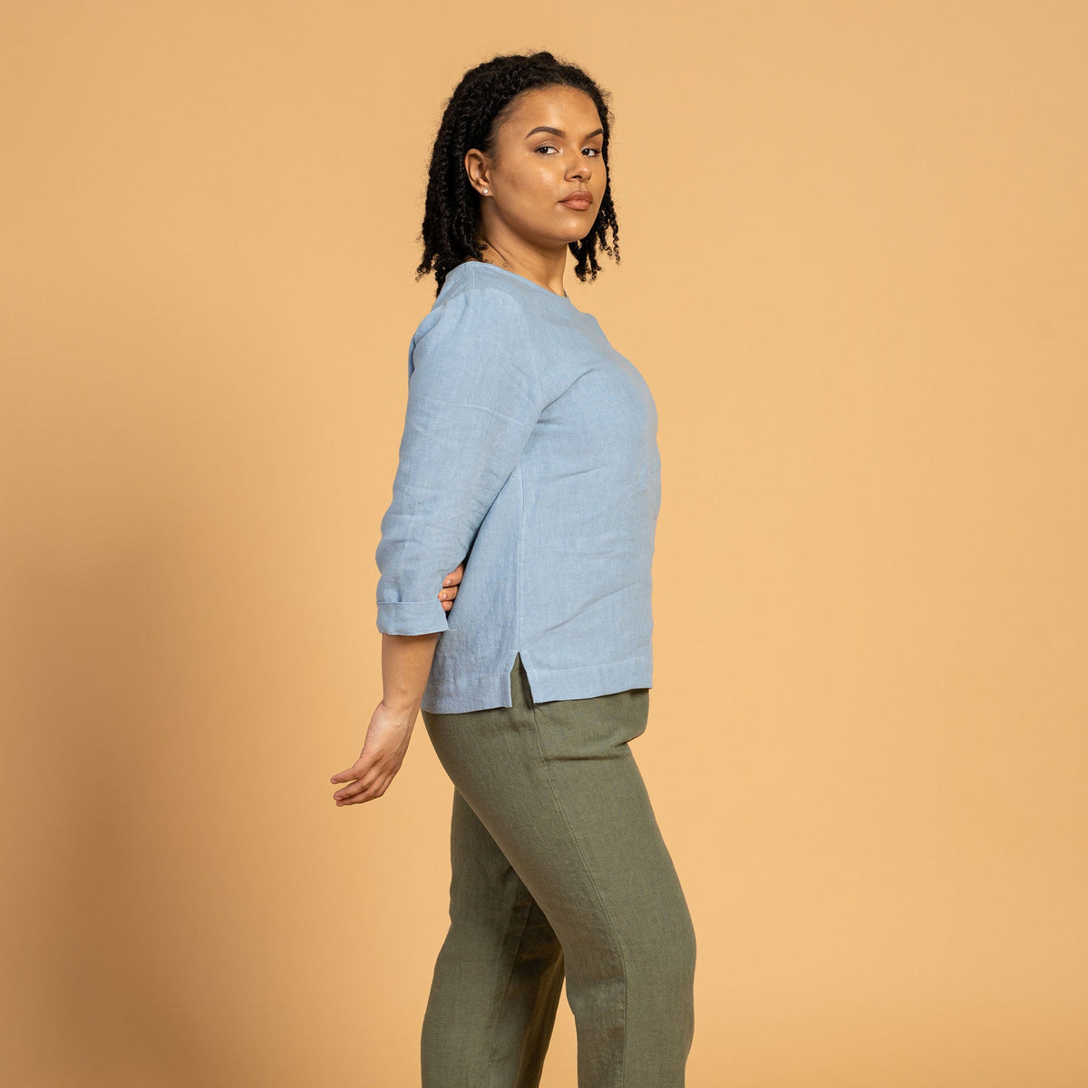 MENIQUE 100% Linen Blouse Nora