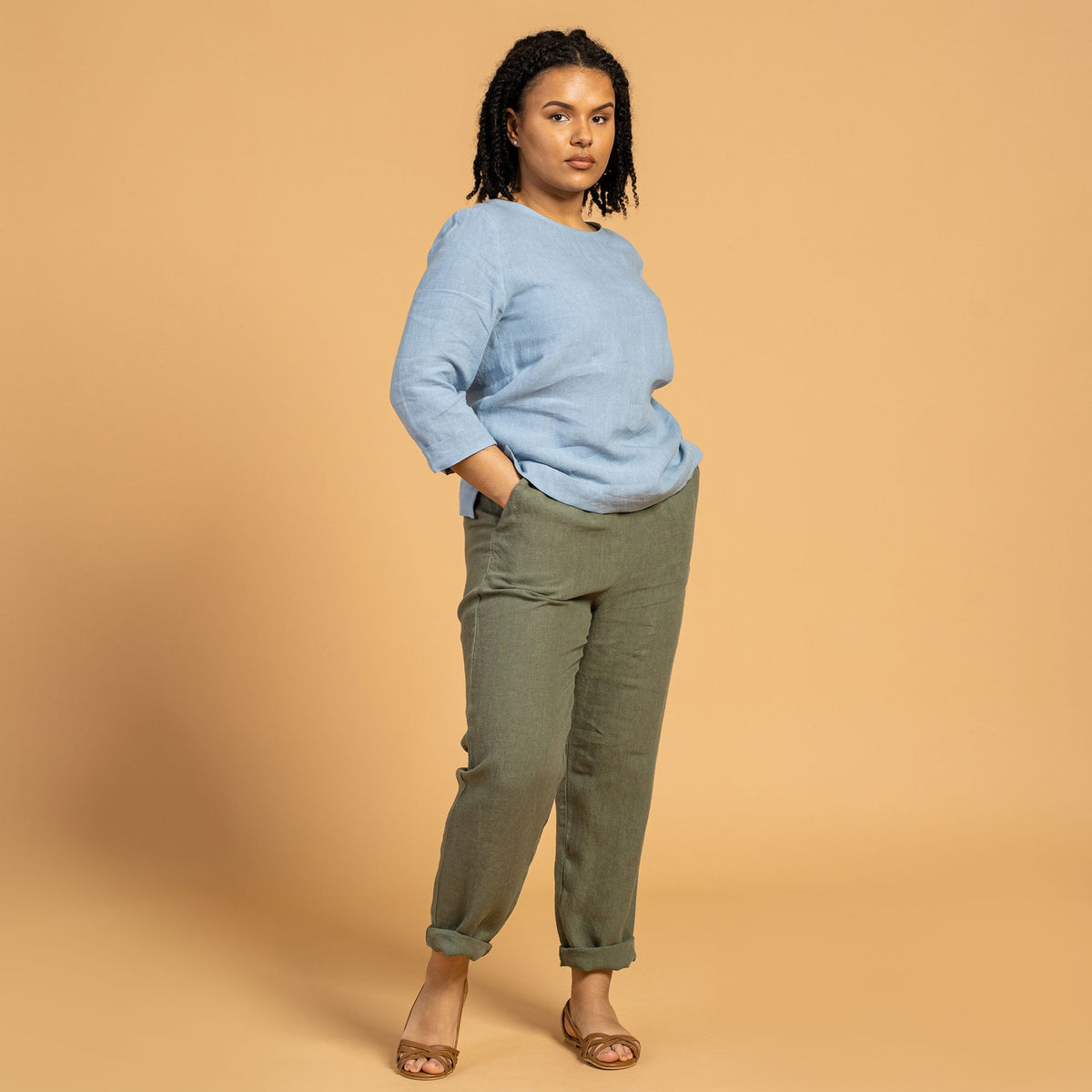 MENIQUE 100% Linen Pants Dakota