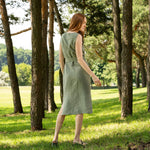 MENIQUE 100% Linen Safari Dress Sierra