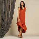 MENIQUE Maxi Dress Aurora Cinnamon Red