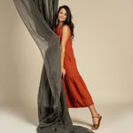 MENIQUE Maxi Dress Aurora Cinnamon Red