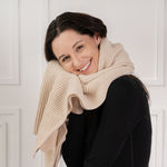 MENIQUE 100% Merino Wool Knit Womens Scarf