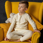 MENIQUE 100% Merino Wool Kids Pants Natural