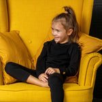 MENIQUE 100% Merino Wool Kids Pants Black