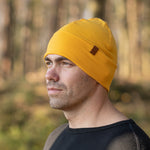 MENIQUE 100% Merino Wool Mens Beanie Power Mango