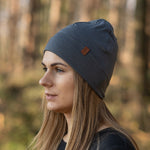 MENIQUE 100% Merino Wool Womens Beanie Perfect Grey