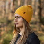 MENIQUE 100% Merino Wool Womens Beanie Power Mango