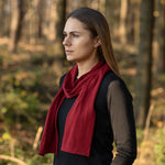 MENIQUE 100% Merino Wool Womens Scarf Royal Cherry