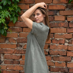 MENIQUE Loose Dress Joelle Stone Green