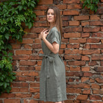 MENIQUE Loose Dress Joelle Stone Green