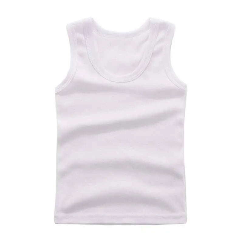 Kids Underwear Boys Vests Children Summer Vest Tops for Girls Solid Tank Top Boy Clothes Cotton Tees Sleeveless 2 to 12Y