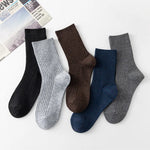 Hazy Skies Knit 5Pcs Tube Antibacterial and Deodorizing 100% Wool Mens Socks