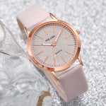 Diamond Heart 5Pcs Quartz Stainless Steel Vegan Leather Womens Watch Set