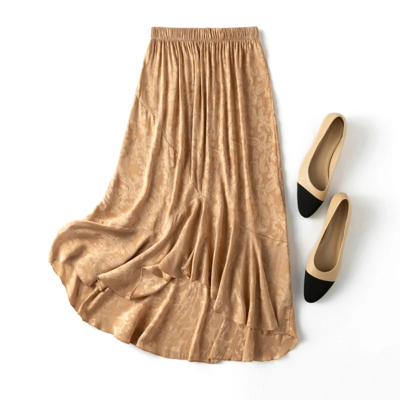 Gold Springs Silk Womens Skirt