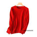 Women's Round Neck Cashmere Sweater Base Layer Underneath Sweater Sweater Women's and Winter New Style