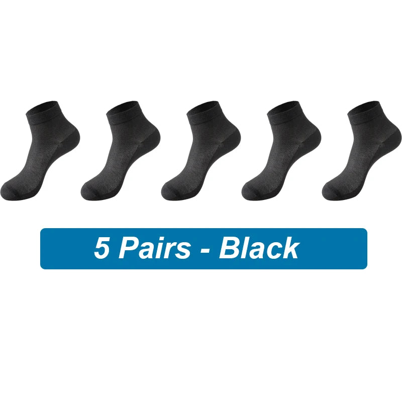 Sports Fit 5Pcs Breathable Casual Athletic Organic Cotton Mens Socks