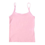 Girls Development Period Solid Color Cotton Soft Breathable Underwear Vest Girls Anti ExposureSafety Underwear Girl Vest