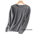 Women's Round Neck Cashmere Sweater Base Layer Underneath Sweater Sweater Women's and Winter New Style