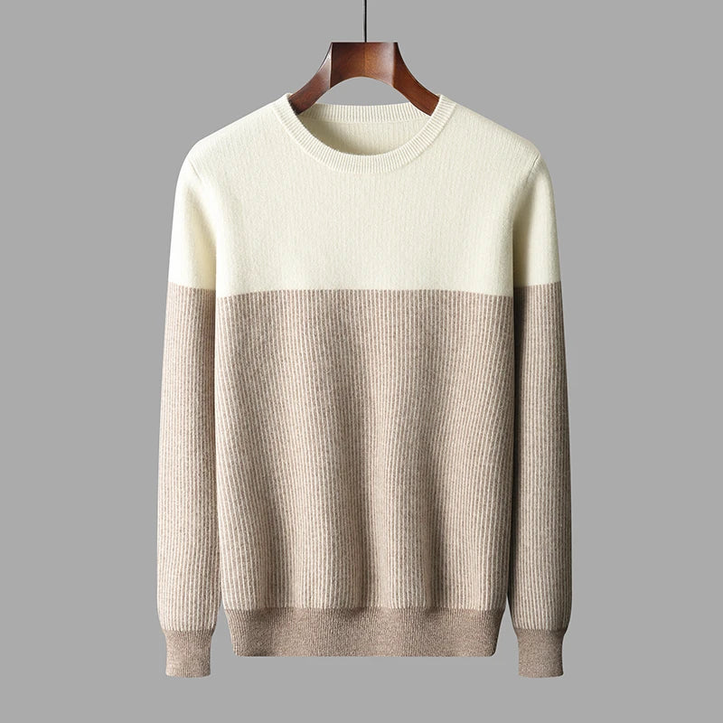 Artic Sands 100% Merino Wool Cashmere Mens Sweater