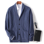 Stormy Mountain Merino Wool Cashmere Mens Cardigan