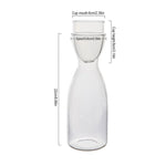 Glass Bedside Water Carafe Set with Tumbler Glass for Bedroom Nightstand Water Carafe Mouthwash Glass Cup Water Tea Pitcher