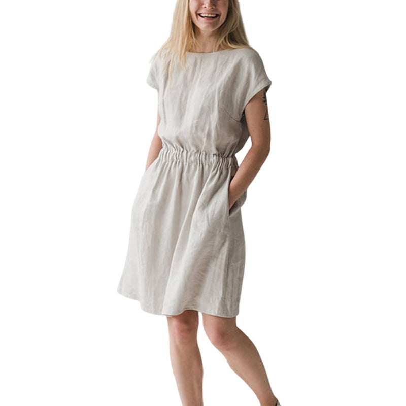 Sand Valley 100% Linen Dress with Pockets | Hypoallergenic - Allergy Friendly - Naturally Free