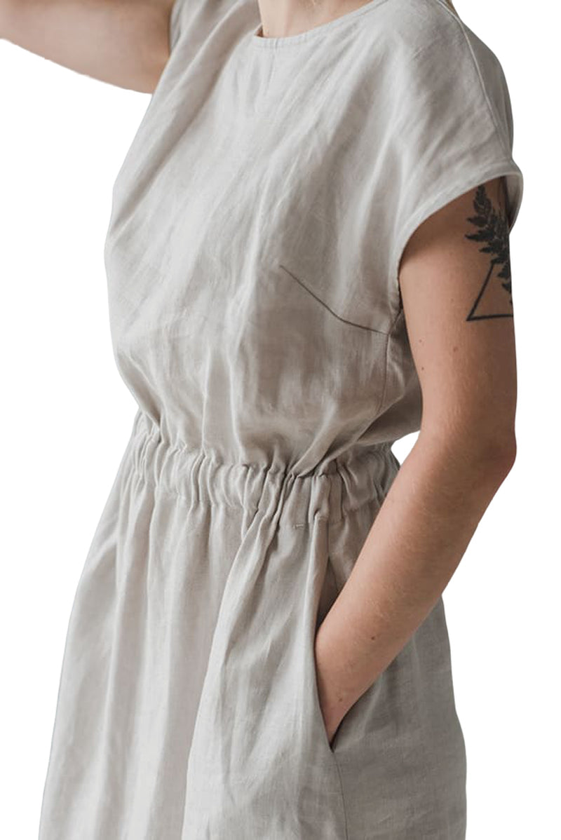 Sand Valley 100% Linen Dress with Pockets | Hypoallergenic - Allergy Friendly - Naturally Free