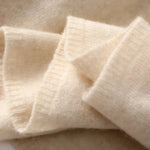 Sand Winter Knit Cashmere Womens Scarf | Hypoallergenic - Allergy Friendly - Naturally Free