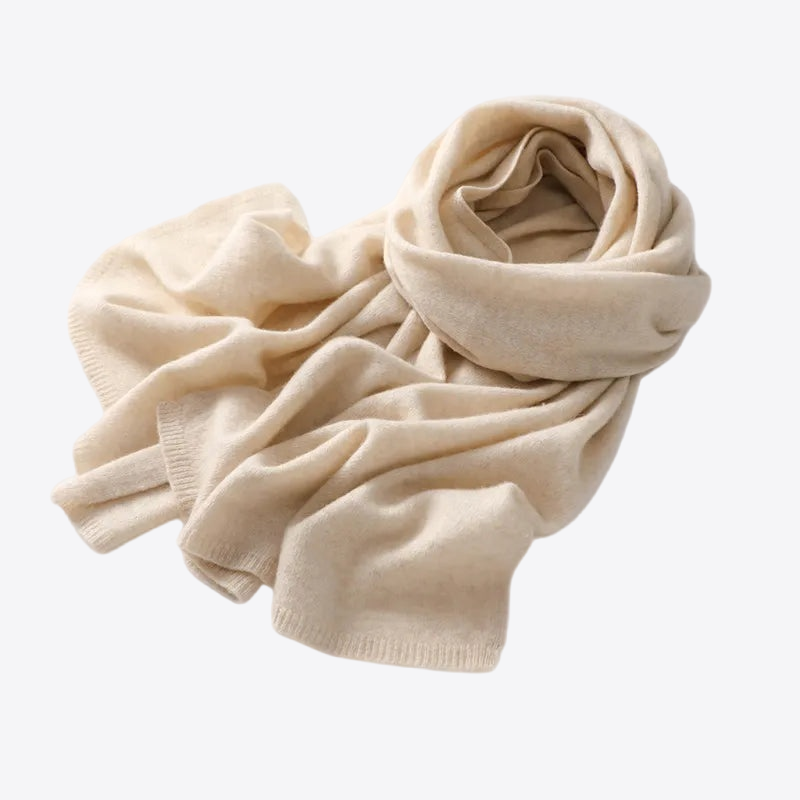 Sand Winter Knit Cashmere Womens Scarf | Hypoallergenic - Allergy Friendly - Naturally Free