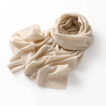 Sand Winter Knit Cashmere Womens Scarf | Hypoallergenic - Allergy Friendly - Naturally Free