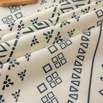 Sapphire Bohemian Aztec 100% Linen Table Cloth | Hypoallergenic - Allergy Friendly - Naturally Free