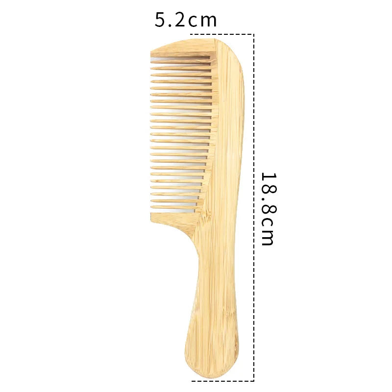 Natural Strands Detangling Anti-Static Bamboo Wide Tooth Combs For Curly Hair