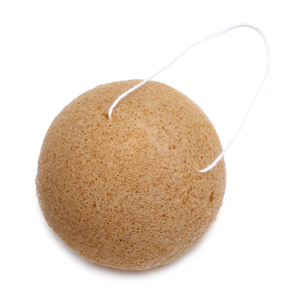 1PC Natural Fiber Material Face Wash Cleaning Sponge Face Wash Puff Konjac Cleaning Sponge Facial Cleansing Exfoliator