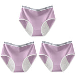 3pcs Girl Menstrual Panties Women's Physiological Briefs Ladies Period Leak Proof Panty High Waist Cotton Underwear